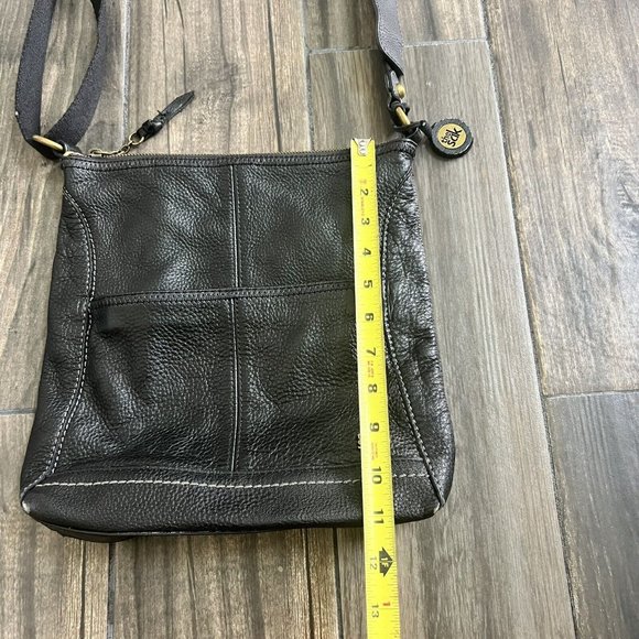 Vintage THE SAK Black  Pebble Leather Crossbody  Shoulder Bag  Purse - Picture 3 of 7